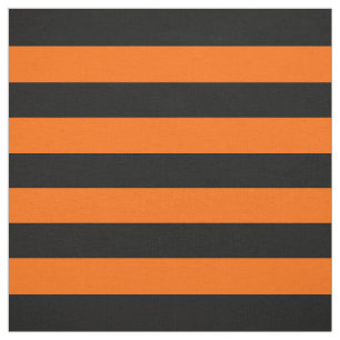 Orange/Schwarze Streifen Stoff