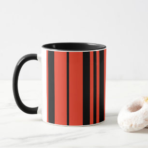 Orange schwarze Streifen Tasse