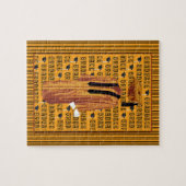 Orange, schwarze u. weiße Absolvent-Kappe, Diplom, Puzzle (Horizontal)