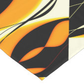 Orange schwarzer Entwurf Kurzer Tischläufer (Ecke)