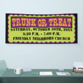 Orange, schwarzer und grüner Stamm oder Leckerei Banner (Messe)