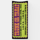 Orange, schwarzer und grüner Stamm oder Leckerei Banner (Vertikal)