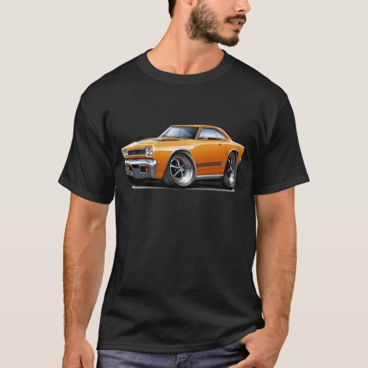 Orange-Schwarzes Auto 1968 Plymouths GTX T-Shirt