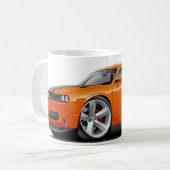 Orange-Schwarzes Auto des Herausforderer-SRT8 Kaffeetasse (Vorderseite Links)