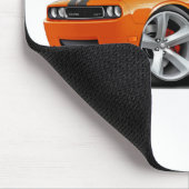 Orange-Schwarzes Auto des Herausforderer-SRT8 Mousepad (Ecke)