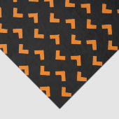 Orange schwarzes MusterSeidenpapier Seidenpapier (Ausschnitt)