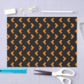 Orange schwarzes MusterSeidenpapier Seidenpapier (Handwerk)