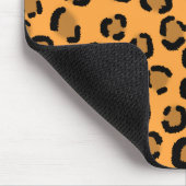 Orange, Schwarzes und Brown-Leopard-Druck-Muster Mousepad (Ecke)