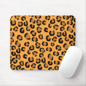 Orange, Schwarzes und Brown-Leopard-Druck-Muster Mousepad (Mit Mouse)