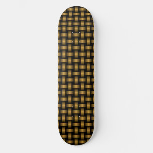 Orange Schwarzes Webmuster Skateboard