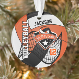 Orange, Schwarzweißball 🏐 blau Ornament