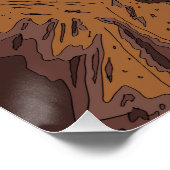 Orange Science Fiction Planet Poster (Ecke)