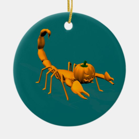 Orange Scorpion Keramik Ornament (Vorne)