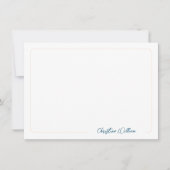 Orange Script Calligraphy Classic Rounded Border Mitteilungskarte (Vorderseite)