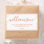 Orange Script Family Return Address (Insitu)