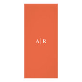 Orange-Script-Hochzeit im Herbst Werbekarte (Hinten)