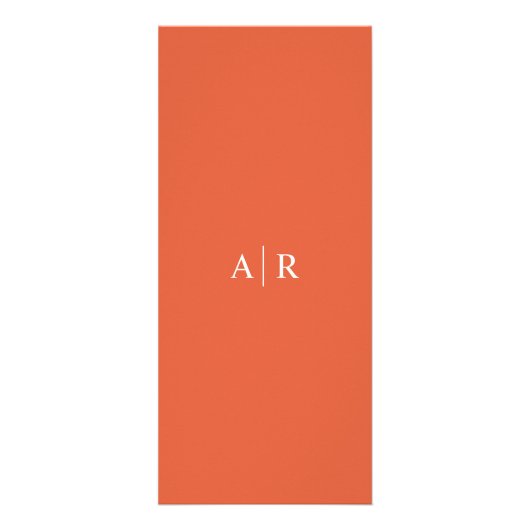 Orange-Script-Hochzeit im Herbst Werbekarte (Hinten)