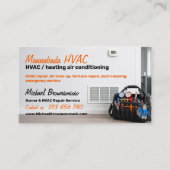 Orange Script HVAC Werkzeugtasche Messgeräte Lüftu Visitenkarte (Vorderseite)