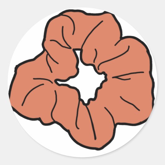 Orange Scrunchie Sticker (Vorderseite)