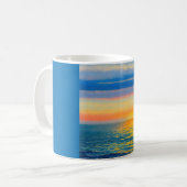 Orange Sea Sunset Kaffeetasse (Vorderseite Links)
