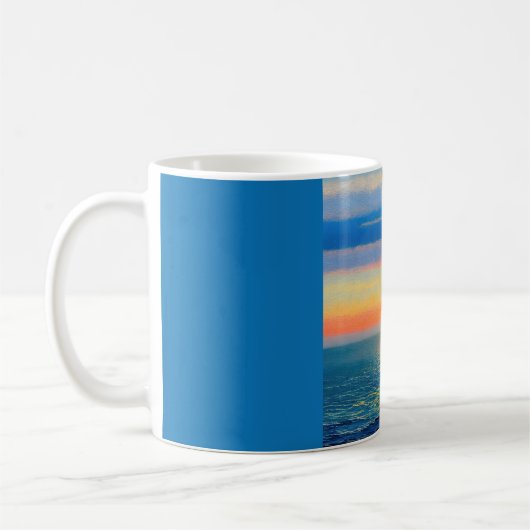 Orange Sea Sunset Kaffeetasse (Links)