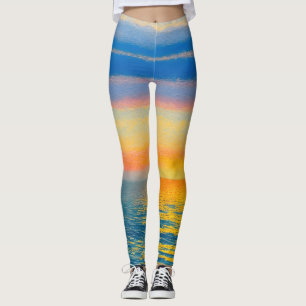 Orange Sea Sunset Leggings