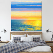 Orange Sea Sunset Leinwanddruck (Insitu (Schlafzimmer))