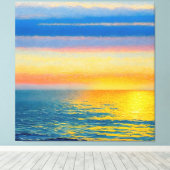 Orange Sea Sunset Leinwanddruck (Insitu (Holzboden))