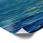 Orange Sea Sunset Poster (Ecke)