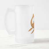 Orange Seadragon Mattglas Bierglas (Links)