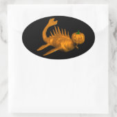 Orange Seadragon Ovaler Aufkleber (Tasche)