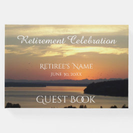 Orange Seascape Sunset Retirement Gästebuch