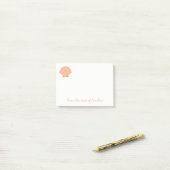 Orange Seashell Nautical Beach - Liebe Post-it Klebezettel (Auf Schreibtisch)