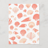 Orange Seashells | Strand Postkarte (Vorderseite)