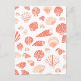 Orange Seashells | Strand Postkarte