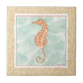 Orange-Seepferd Fliese (Vorderseite)