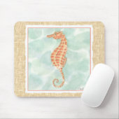 Orange-Seepferd Mousepad (Mit Mouse)