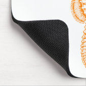 Orange Seepferd Mousepad (Ecke)