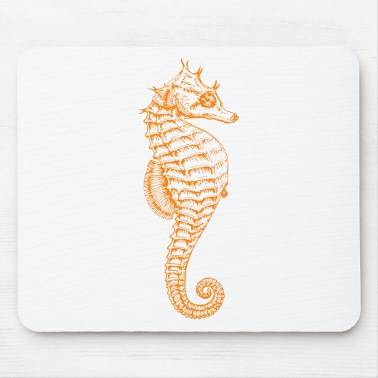 Orange Seepferd Mousepad (Vorne)