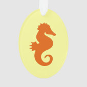 Orange Seepferd Ornament (Rückseite)
