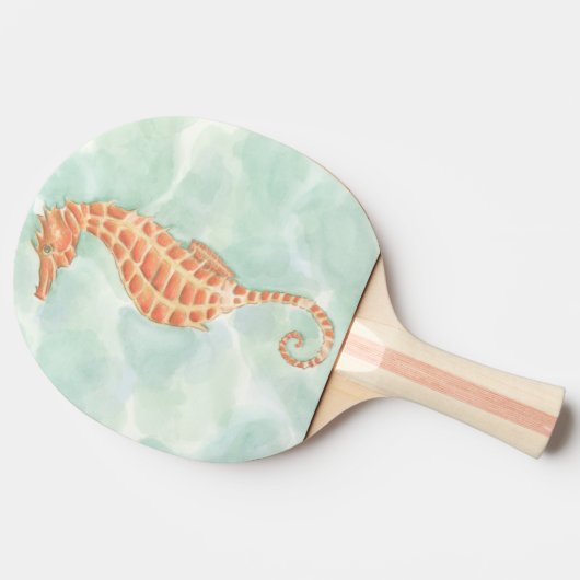 Orange-Seepferd Tischtennis Schläger (Seitenansicht)