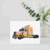 Orange Semi Trailer Postkarte (Stehend Vorderseite)