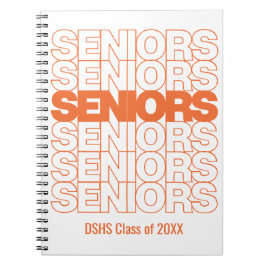 Orange Seniors Seniors Seniors Notebook Notizblock
