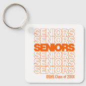 Orange Seniors Seniors Seniors Schlüsselanhänger (Vorderseite)