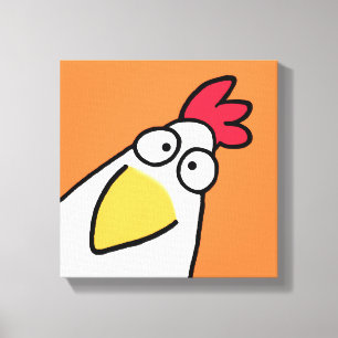 Orange SERIOUS CHICKEN von Sandra Boynton Leinwanddruck