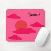 Orange Setting Sun in Red Sky: Mousepad (Mit Mouse)