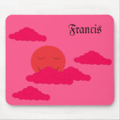Orange Setting Sun in Red Sky: Mousepad (Vorne)
