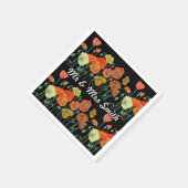 Orange Shabby Poppy Dekoration Serviette Napkins B (Ecke)
