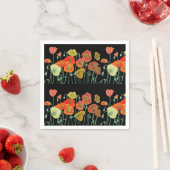 Orange Shabby Poppy Dekoration Serviette Napkins B (Beispiel)