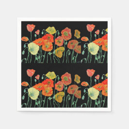 Orange Shabby Poppy Dekoration Serviette Napkins B